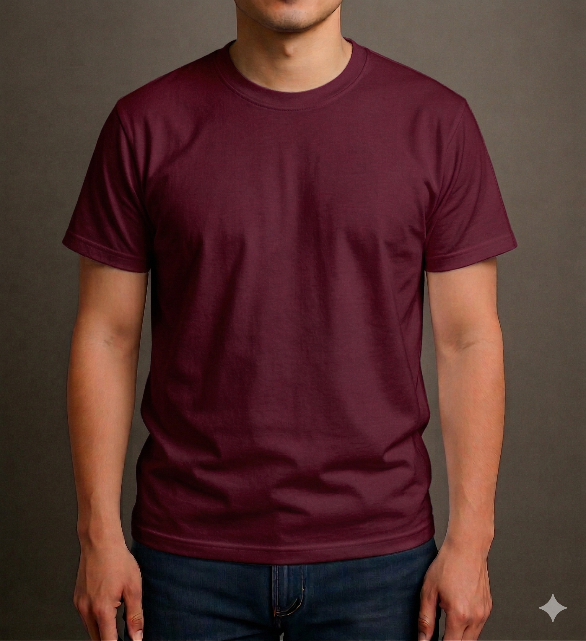 Kaos Polos Maroon